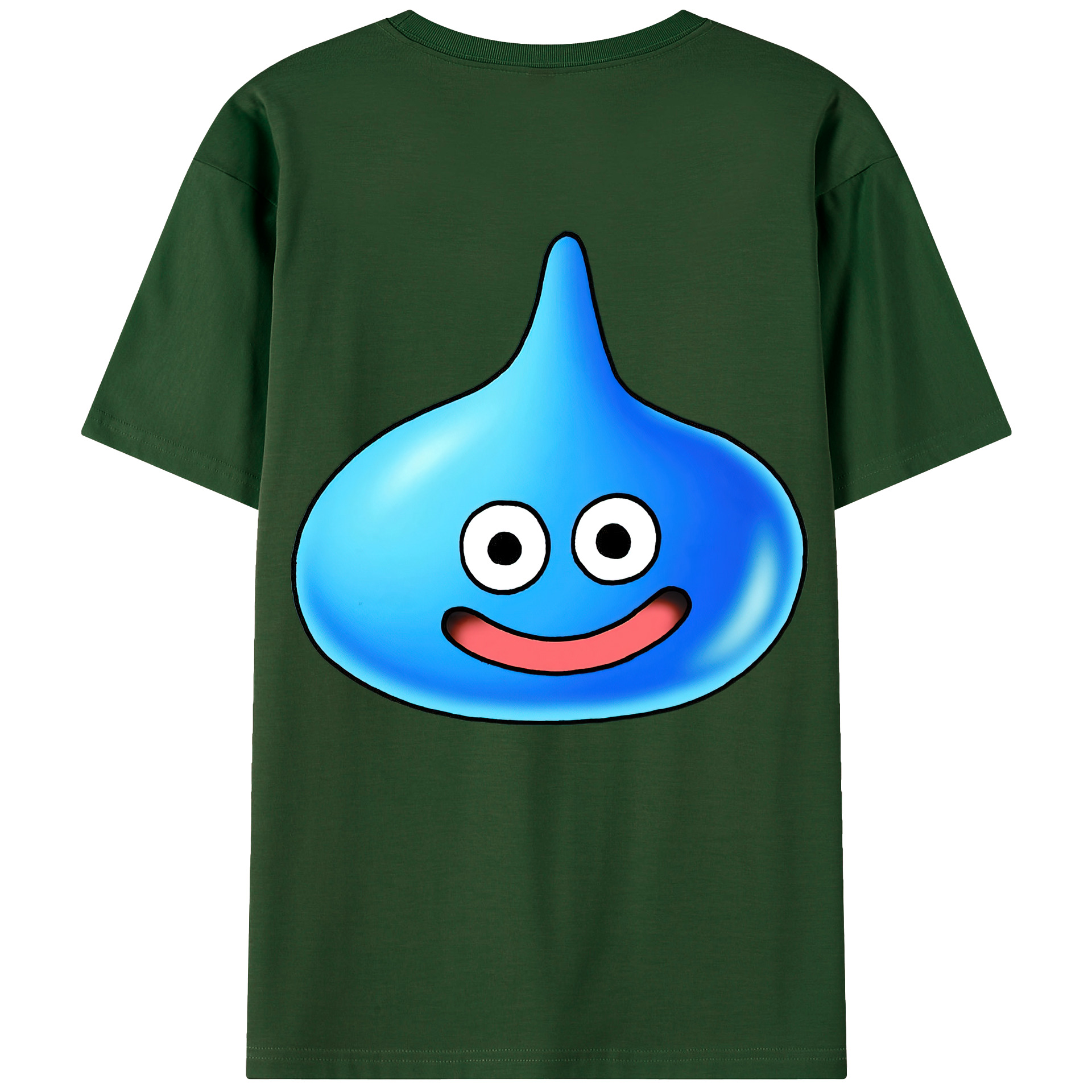 （画像用） ドラゴンクエスト Doragon Kuesuto Dragon Quest 綿100％半袖Tシャツ（背面プリント）